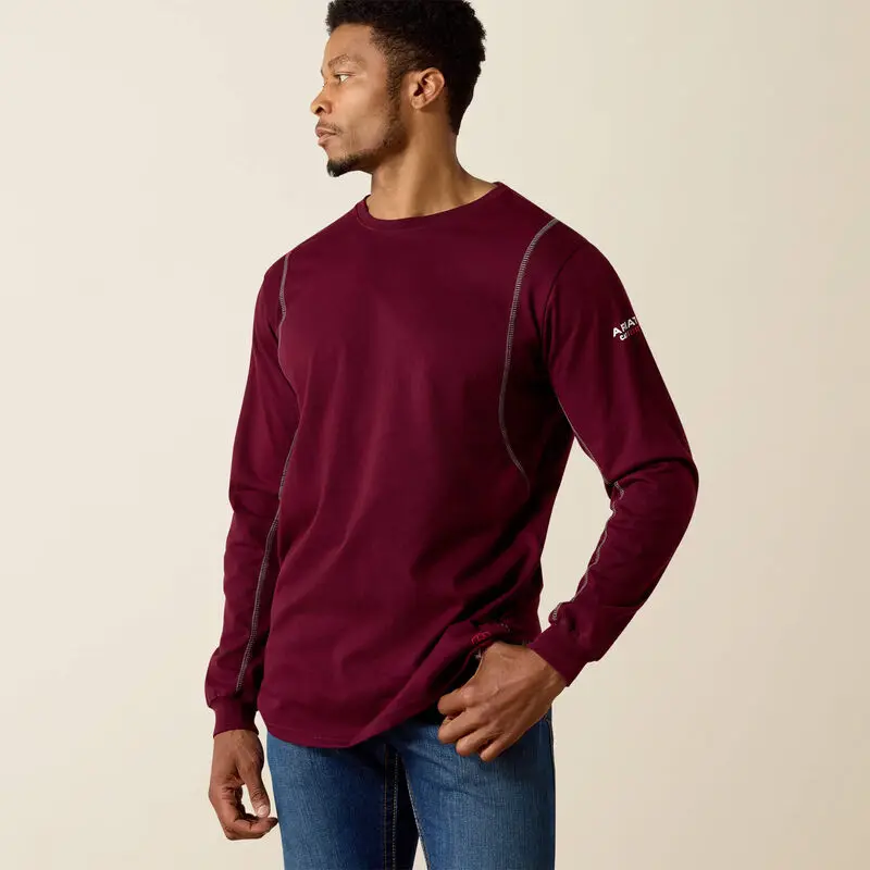ARIAT-FR AC Crew T-Shirt Malbec Ruby