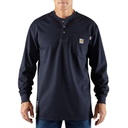 Flame Resistant Force Cotton Long Sleeve Henley By Carhartt 100237