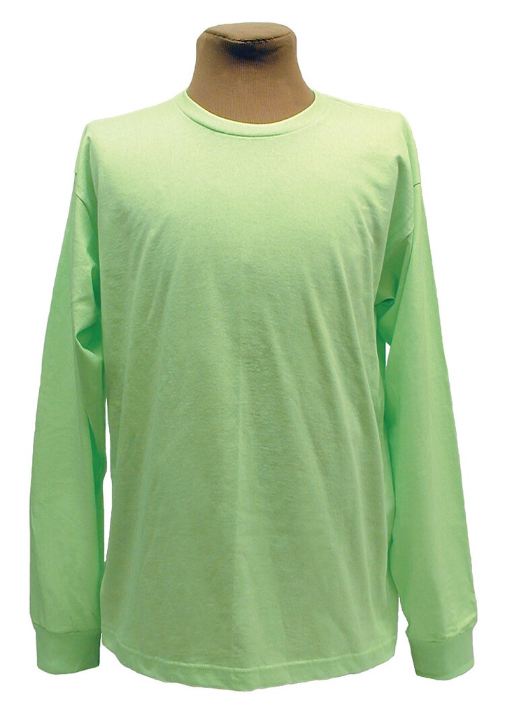 Hall's-100% Cotton Lime Green 5060 Long Sleeve T-Shirt