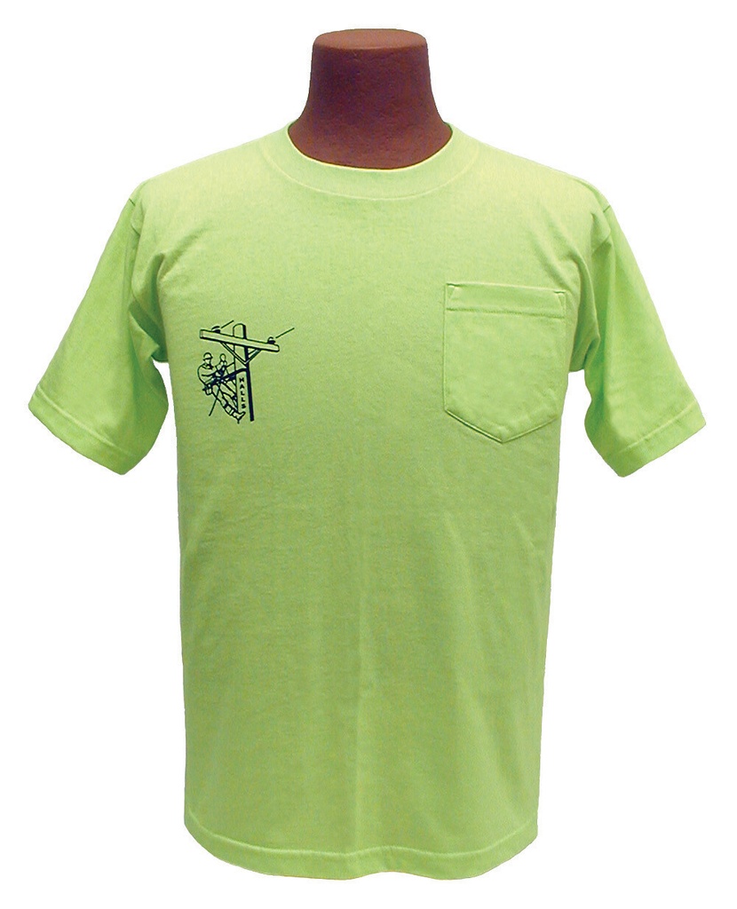 Hall's Shirt-100% Cotton Lime Green (Decal 7100)