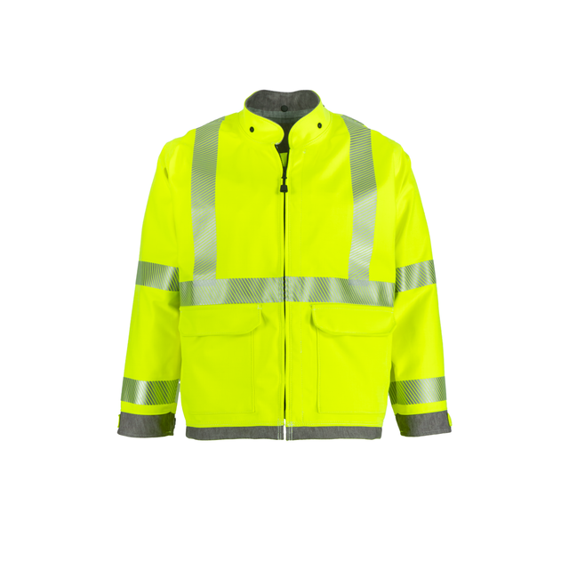 Nasco-ArcJoule Jacket | Fluorescent Yellow | Patch Pockets | Detachable Hood Included 7501JFY102