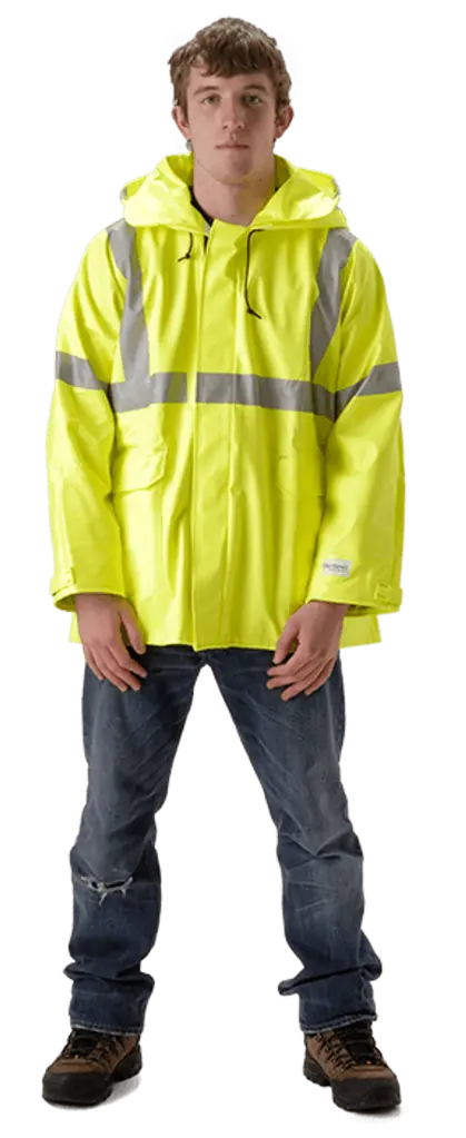 Nasco-Sentinel FR Rainwear Jacket Attached Hood in Collar 4503JFY
