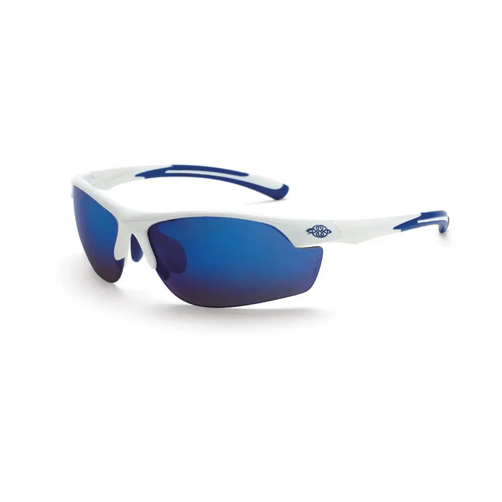 Radians-Crossfire AR3 Premium Safety Eyewear - White Frame - Blue Mirror Lens 16278