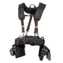 Klein 55896 Tool Rig Belt with Suspenders, 23 Pockets