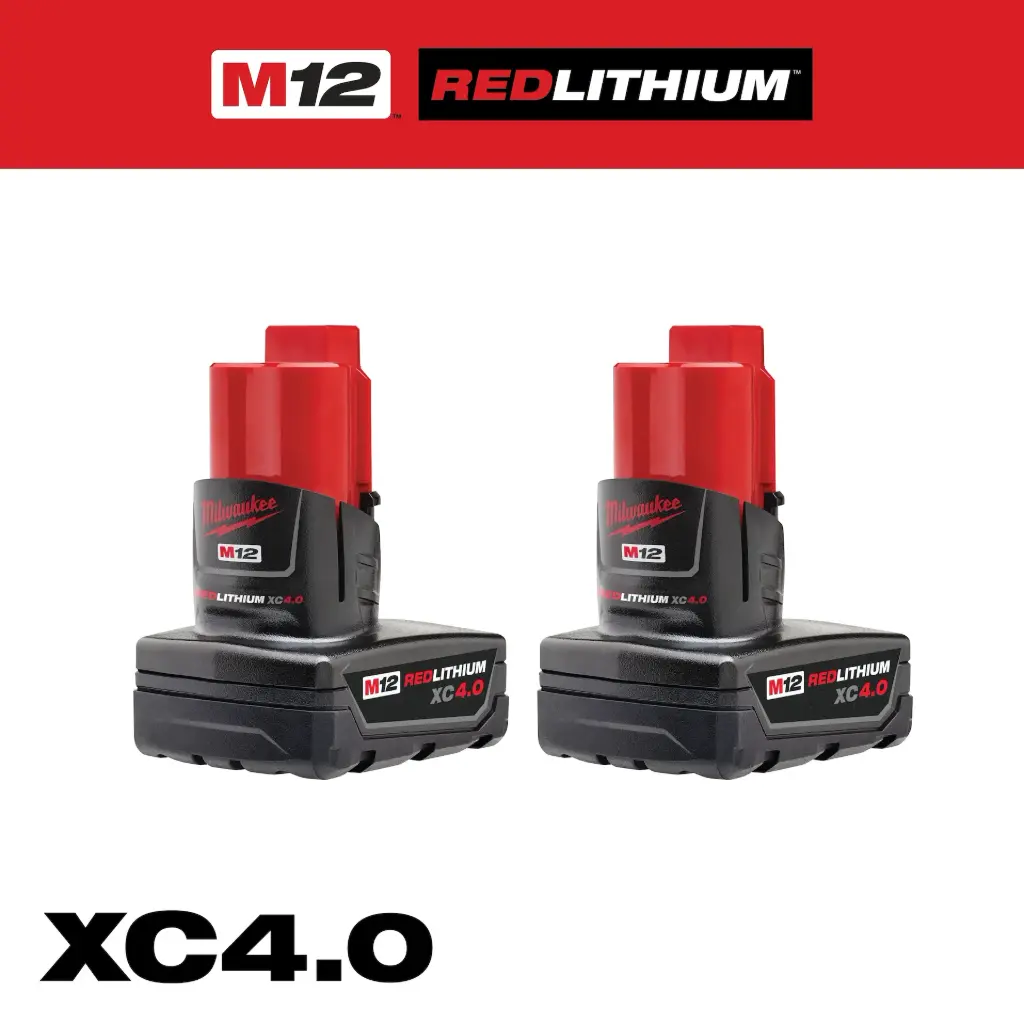 Milwaukee M12™ REDLITHIUM™ XC4.0 Battery Two Pack  48-11-2442