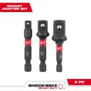 Milwaukee SHOCKWAVE™ Impact Duty Hex Shank Socket Adapter Set 48-32-5033