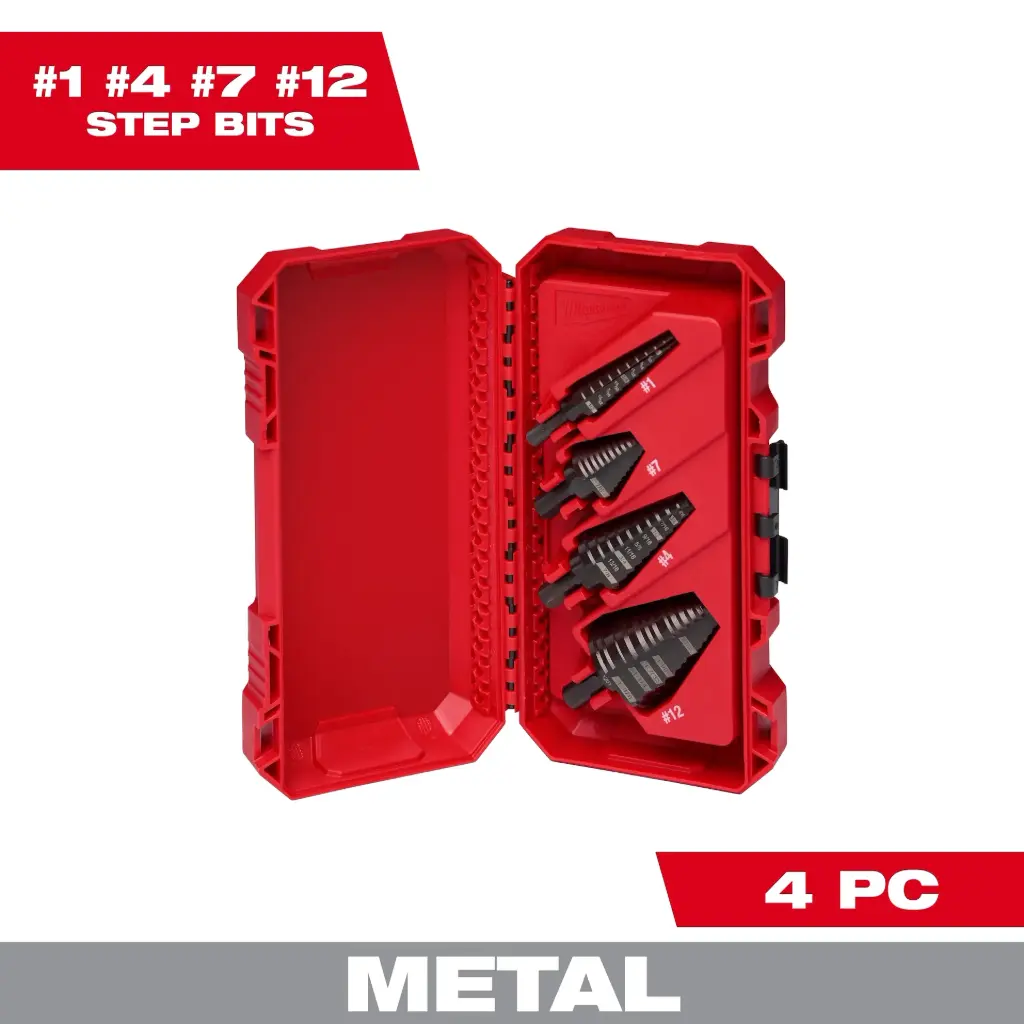 Milwaukee 4PC Step Drill Bit Set 48-89-9223