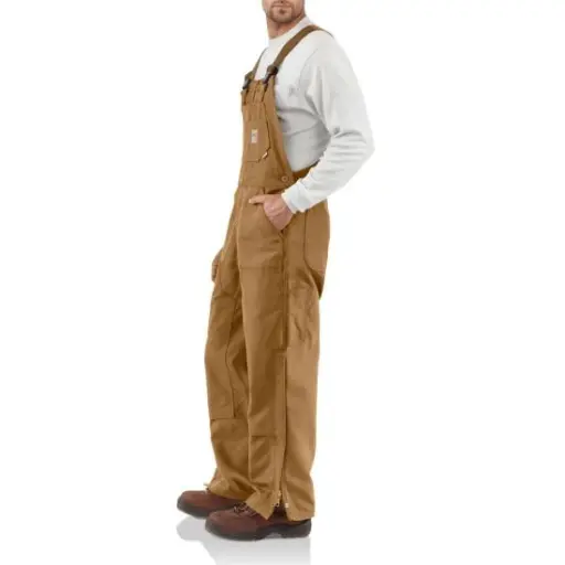 101627 Flame Resistant Unlined Duck Bib Overall By Carhartt
