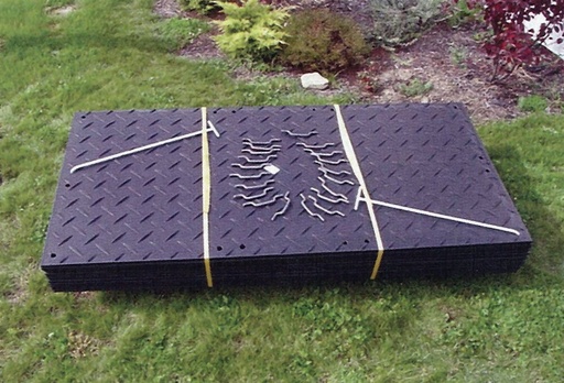 Alturnamat® 12 Mat Pack 3' X 8' Ground Protection Mats, 120 Ton Load Capacity, Black - Amcp3