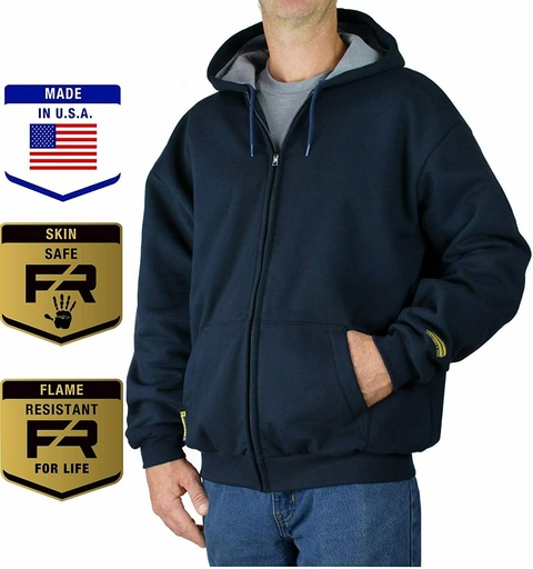 Benchmark Fr Lineman Crest Hooded Zip Up Sweatshirt 3025FRN