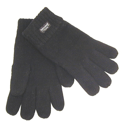 [44100] Black Ragg Wool Gloves 44100