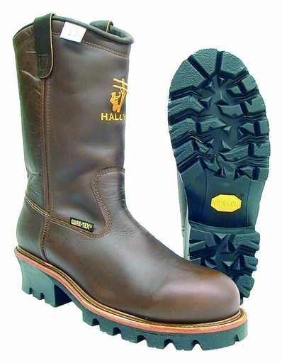 Boots-Hall's 630W 12" Insulated Waterproof Composite Toe Wellington Lineman Boot, Manufactured In The USA.