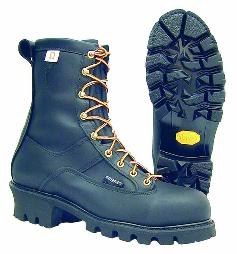 Boots-Hall's 947W 8" Waterproof Composite Toe Lace-To-Toe Lineman Boot, Manufactured In The USA.