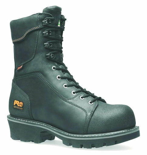 Boots-Timberland 91614 9" Black Rip Saw Composite Toe Waterproof Logger