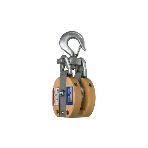 Campbell-3072V6 Wood Locking Manila Rope Snatch Block