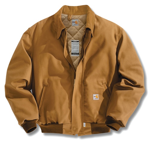 Carhartt Flame Resistant 101623-211 Quilt Lined Duck Bomber Jacket Discontinued