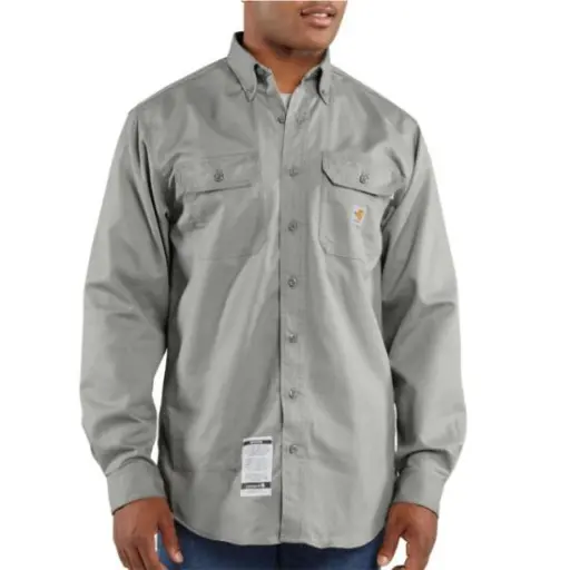 Carhartt Frs160 Flame Resistant Twill Shirt With Pocket Flaps