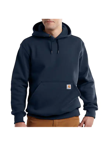 [100615-472] Carhartt Navy Rain Defender Paxton Heavyweight Hooded Pullover Sweatshirt 100615-472