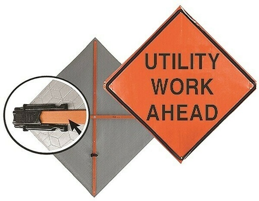 Eastern Metal-36Sign & 48Sign Non-Reflective 36" & 48" Roll-Up C-Signs