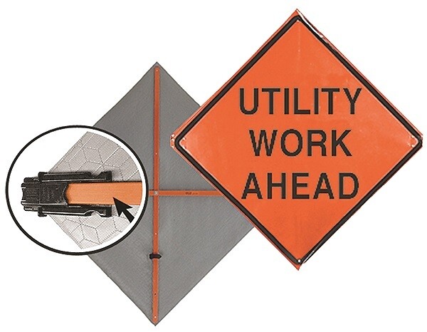 Eastern Metal-R36Sign & R48Sign Reflective 36" & 48" Roll-Up C-Signs