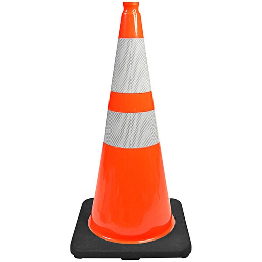 [TC2-28] Eastern Metal-TC2-28-POH64 Series 28" Traffic Cones W/ Black Base 10Lbs