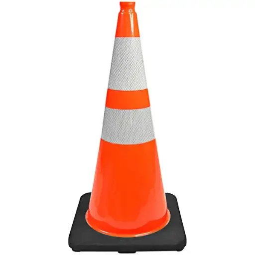 [TC2-36] Eastern Metal-TC2 Series 36" Traffic Cones W/ Black Base 10Lbs