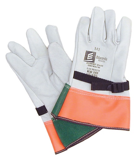 Edwards 12″ 843 Goatskin Leather Protectors For Rubber Gloves
