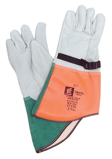 Edwards 16″ 847Cc Goatskin Leather Protectors For Rubber Gloves