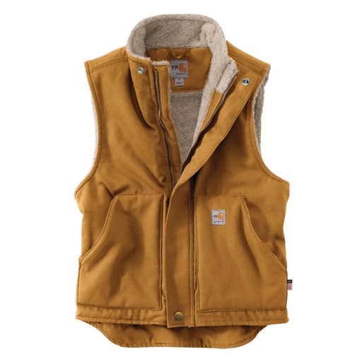 Flame Resistant Brown Mockneck Vest By Carhartt 101029-211
