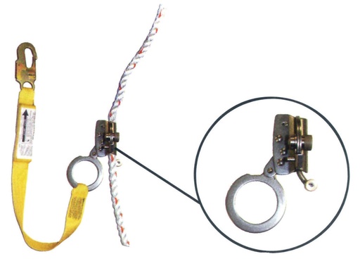 [1202AN-3] French Creek-Rope Grab 1202An-3 With 3′ Shock Absorbing Lanyard