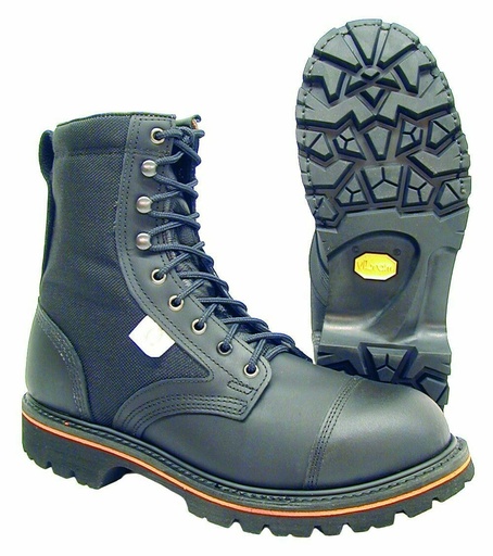 [1884] Hall's 1884 8" Kevlar Lined Eh Composite Chain Saw Protective Boots, Manufactured In The USA.