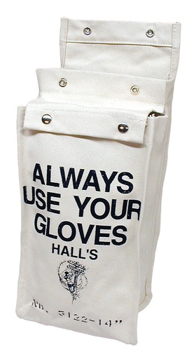 Hall's-Hall’S Two Pocket 5122 Rubber Glove Bags 5122-14, 5122-16, & 5122-18