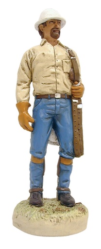 Hall's-Hand Painted Lineman Sculpture Statue