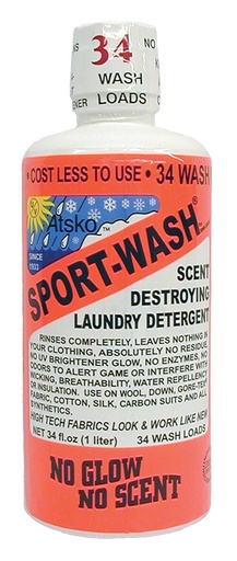 [1338L] Hall's-Sport-Wash Reside Free 1338L Laundry Detergent 34 Fluid Ounce Bottle