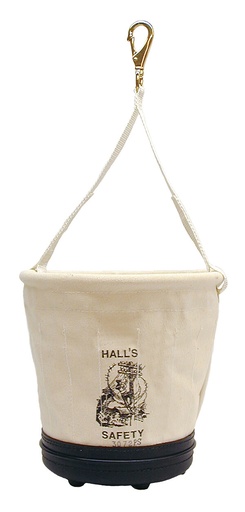 Hall's-Tapered Canvas Bucket 3072Ps With Pockets