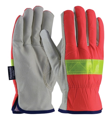 Hi-Visibility Insulated Leather Driving Gloves 125-468 Discontinued