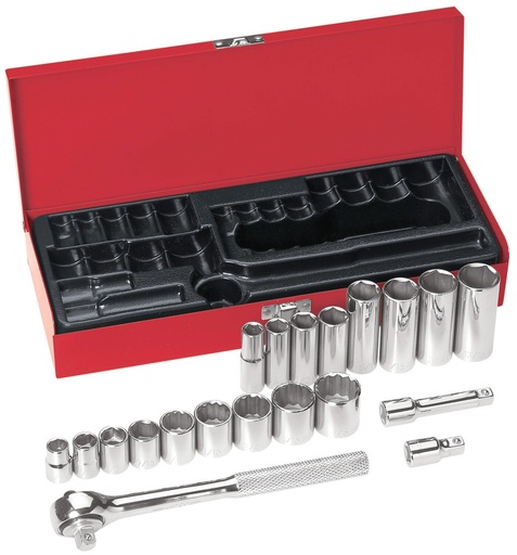 [65508] Klein-20 Piece 3/8 Inch Drive Socket Wrench Set