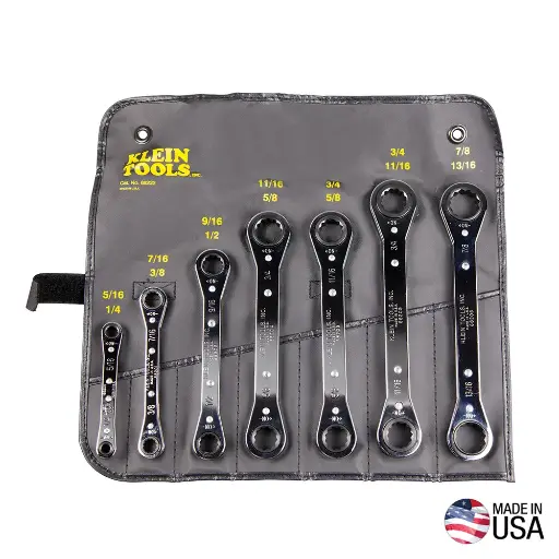 [68222] Klein-7-Piece 68222 Ratcheting Box Wrench Set