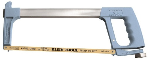 [701S] Klein-Dual-Purpose Hacksaw With Golden Tri-Cut 3-In-1 Blade