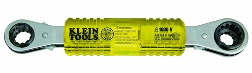 [KT223X4-INS] Klein-Lineman’s KT223X4-INS Insulating 4-In-1 Ratcheting Box Wrench