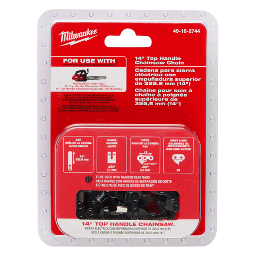 [49-16-2744] Milwaukee 14" Top Handle Chainsaw Chain 49-16-2744