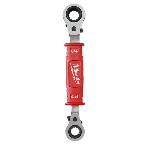 [48-22-9212] Milwaukee Lineman's 4-In-1 Insulated Ratcheting Box Wrench 48-22-9212