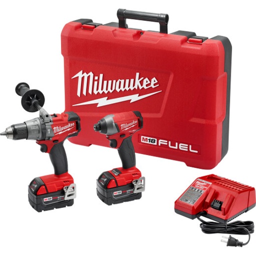 [2997-22] Milwaukee M18 Fuel 2997-22 Hammer Drill And Hex Impact Driver Combo Kit