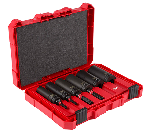 [49-66-5125] Milwaukee Shockwave Lineman's 10Pc 2 In 1 12Pt Socket Set 49-66-5125