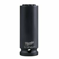 [49-66-5121] Milwaukee Shockwave™ Lineman’s 12Pt 9/16 In. X 3/4 In. 2-In-1 Socket 49-66-5121