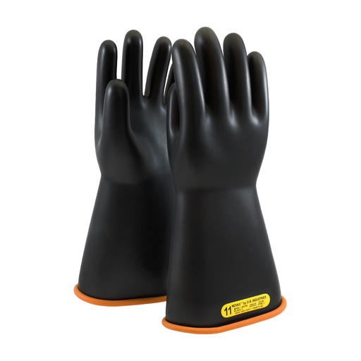 Novax®Black/Orange Class 2, 14" Rubber Insulating Gloves 155-2-14