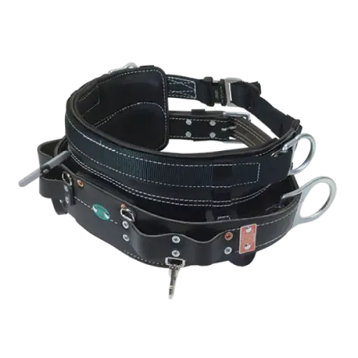 Q88Gx4Dcc Bashlin Leather Labrador "Amigo" 4 D-Ring Body Belt Quick Connect