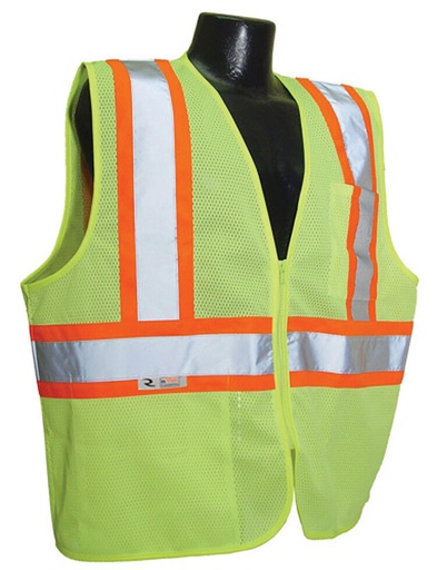 [SV225-2ZGM-5X] Radians-Class 2 Two Tone Trim Mesh Safety Vest SV225-2ZGM Size 5XL Only