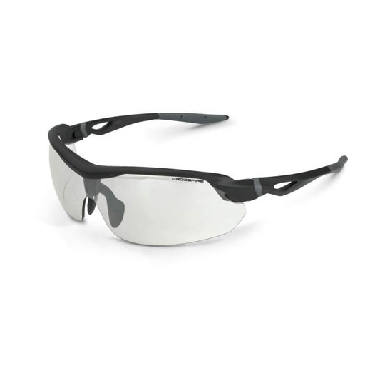 [392215] Radians-Crossfire Cirrus Safety Glasses: Matte Black Frame Indoor/Outdoor Lens 392215