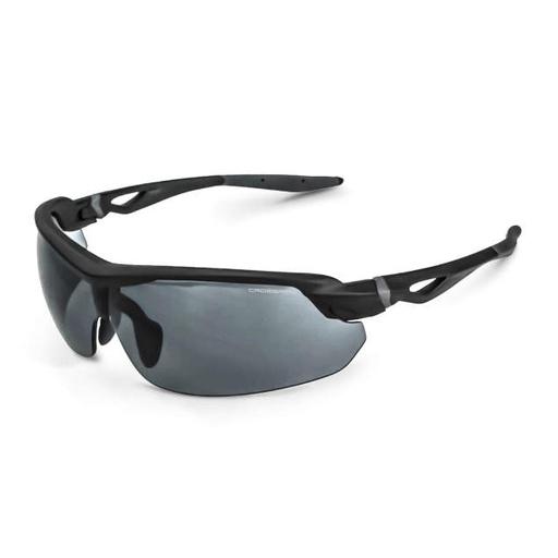[39221] Radians-Crossfire Cirrus Safety Glasses: Matte Black Frame Smoke Lens 39221